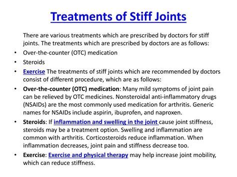 PPT - Stiff Joints : Overview, Causes, Symptoms, Sign and Treatment ...