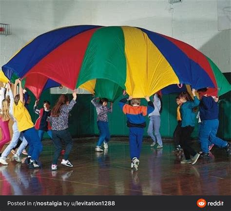 Does anybody remember the rainbow parachute in gym class? : r/nostalgia