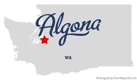 Map of Algona, WA, Washington