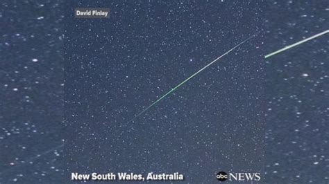 Green meteor shower thrills stargazers in Australia - ABC News