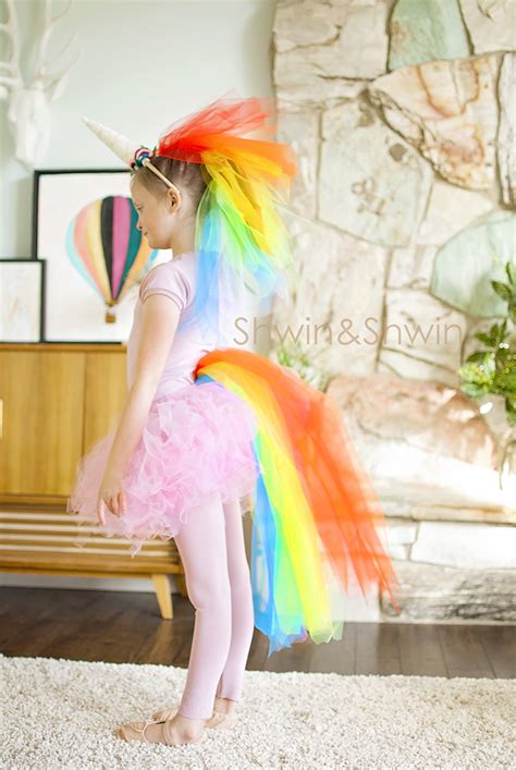 DIY Rainbow Unicorn Costume - Shwin and Shwin