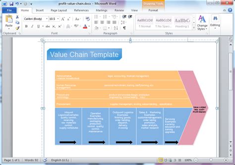 Value Chain Templates for Word