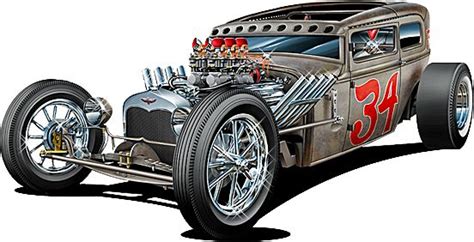 Hot Rod (PNG) | Official PSDs | Cool car drawings, Automotive ...