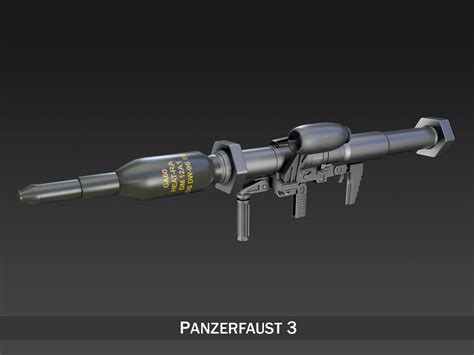 Anti-tank rocket launcher Panzerfaust 3 3D model | CGTrader