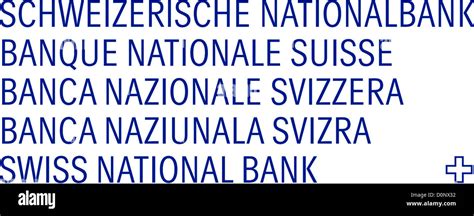 Logo of the Swiss National Bank SNB based in Berne and Zurich Stock ...