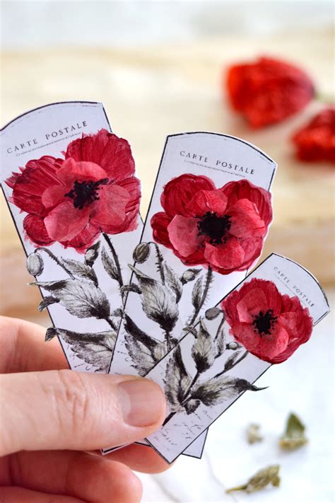 DIY Vintage Poppy Tags - 5 methods! - The Graphics Fairy