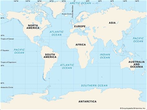 Name Of Oceans On Map - Cherey Benedicta