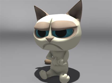 3D Printable - Cartoon Grumpy Cat 3D Model 3D printable .max .obj .fbx ...