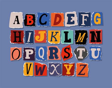 ransom note alphabet font cartel 4959571 Vector Art at Vecteezy