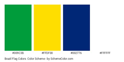 Brazil Flag Colors » Country Flags » SchemeColor.com