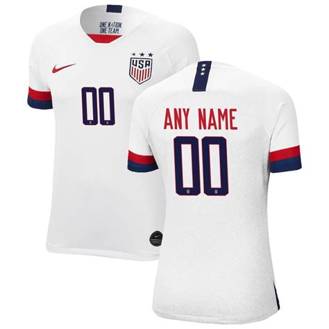 Custom Print USWNT Home Soccer Jersey 2019 US Women's National Team ...