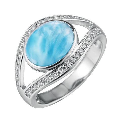 Larimar Oval Ring 2 - Coast Boutique