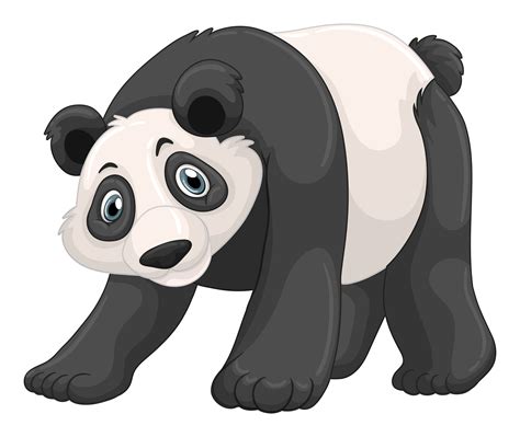 Panda with happy face 376347 Vector Art at Vecteezy