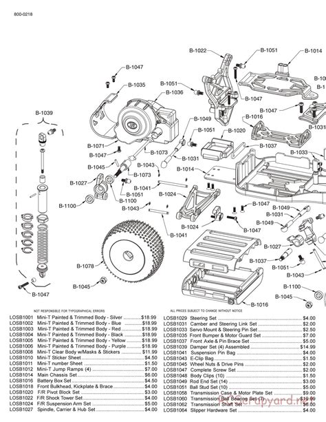 Team Losi - Mini-T - Parts List and Exploded View - LOSB0200 ...