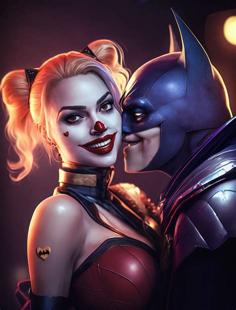 ArtStation - Batman Kiss Harley Quinn