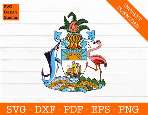 Bahamas Svg, Bahamas Seal, Badge, Coat of Arms, Emblem, Flag Svg Cut ...