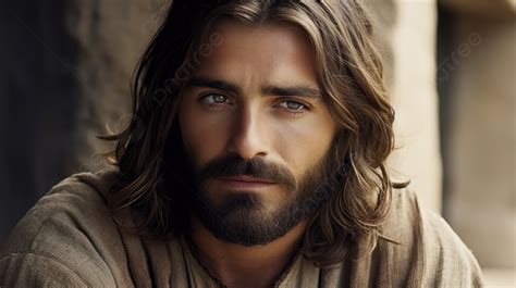 Jesus Has A Beautiful Beard And Has A Tan Background, Jesus Real Life ...