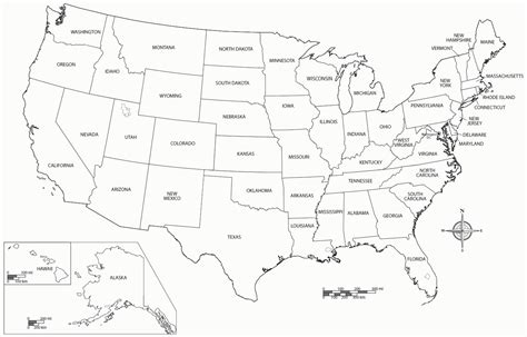 Learning Alphabet: Printable Coloring Pages United States Map - US Map ...