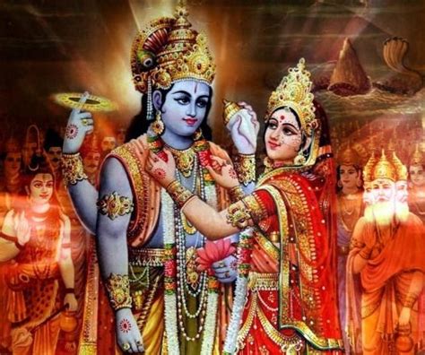 Lord Vishnu and Goddess Lakshmi - Story of Vishnu and Lakshmi's Marriage