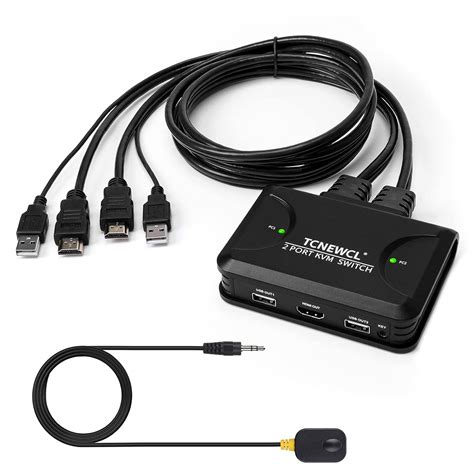 Amazon.com: 4K HDMI KVM Switch for 2 Computer Share 1 HD Monitor and 2 ...