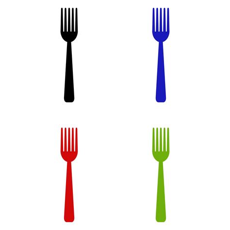 Fork Set On White Background 2084738 Vector Art at Vecteezy