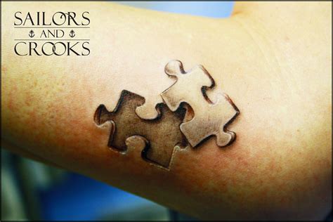 autism puzzle piece tattoo 3d - Go Right Diary Photogallery