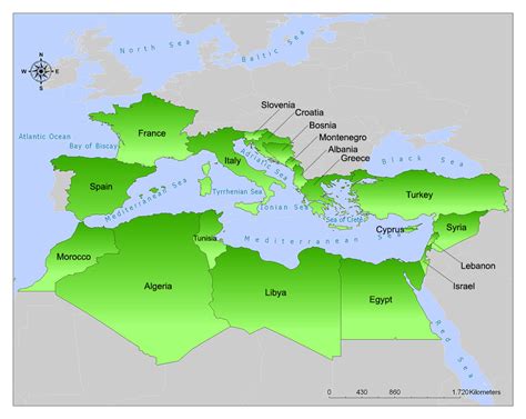 Mediterranean Map/List of Mediterranean Countries | Mappr