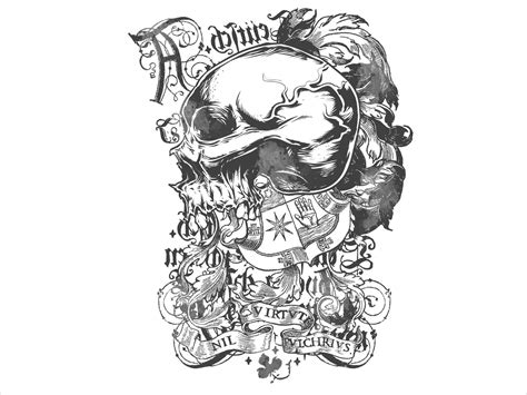 vintage Gothic skull graphics vector t-shirt design 13795620 Vector Art ...