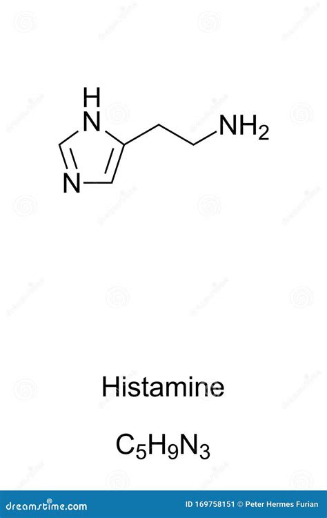 Histamine Molecule, Skeletal Formula Stock Vector - Illustration of ...