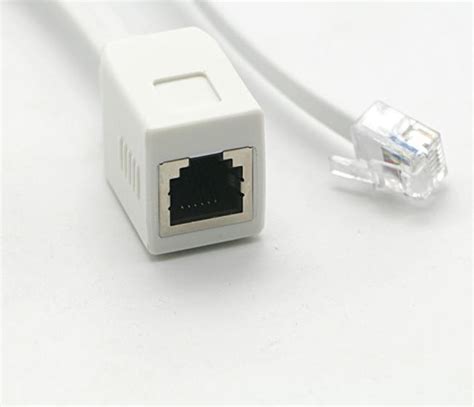 6P4C RJ11 Male a Femelle Bidirectionnel Telephone Splitter Cable ...