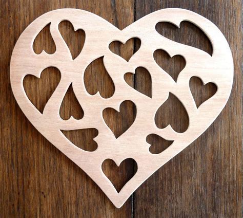 A Beaitiful Hand Crafted Paintable MDF Love Heart Plaque - 9" X 8 ...