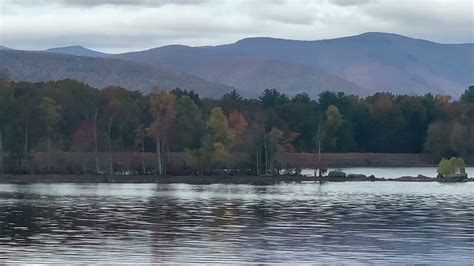 Fall foliage at the Ashokan Reservoir and High Waters due to recent Nor ...