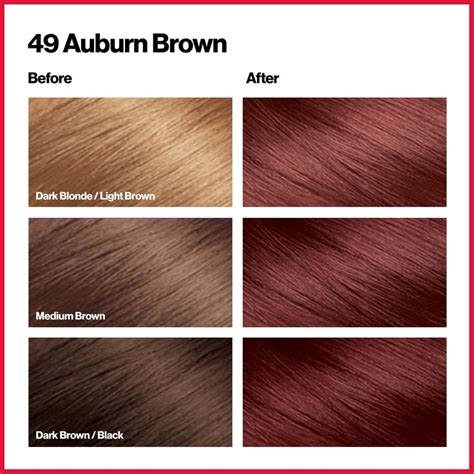 Revlon ColorSilk Beautiful Permanent Hair Color, 49 Auburn Brown, 1 ...