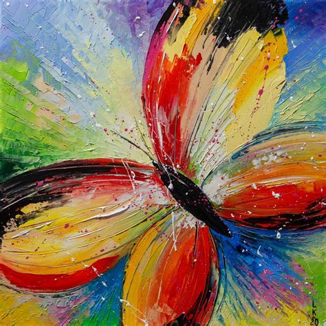 Colorful butterfly Painting by Liubov Kuptsova | Saatchi Art