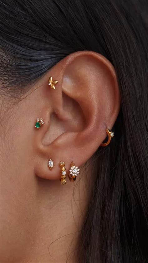 ear piercings | Minimalist ear piercings, Earings piercings, Ear piercings