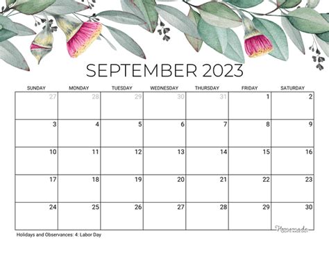 September 2023 & 2024 Calendar | Free Printable with Holidays