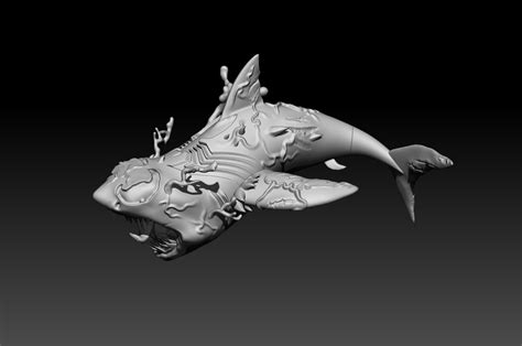 ArtStation - Symbiote-infested Venom Shark 3D modeling print files ...