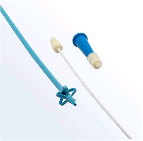 Blue Curved Malecot Nephrostomy Catheter size: 8Fr-24Fr, for Nephrology ...