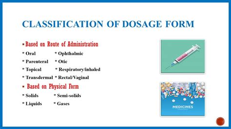 Pharmaceutical Dosage Forms| Dosage Forms of Drugs | Different Types of ...