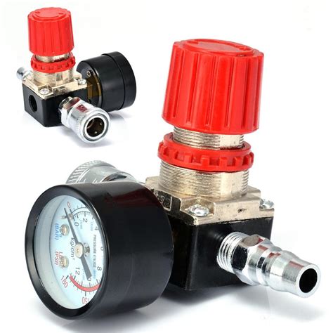 Air Compressor Pressure Regulator Switch Control Valve Gauge with Male ...