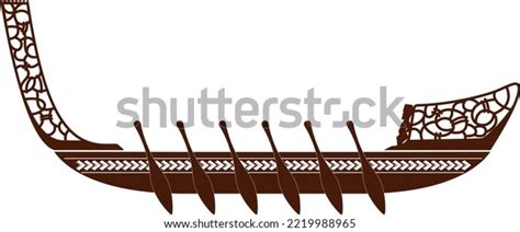 Nz Maori Waka Boat Canoe Stock Vector (Royalty Free) 2219988965 ...