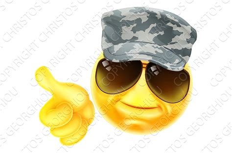 Army Soldier Emoticon Emoji Face | Photoshop Graphics ~ Creative Market