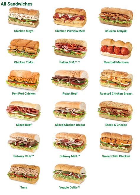 Subway Menu Prices & Specials