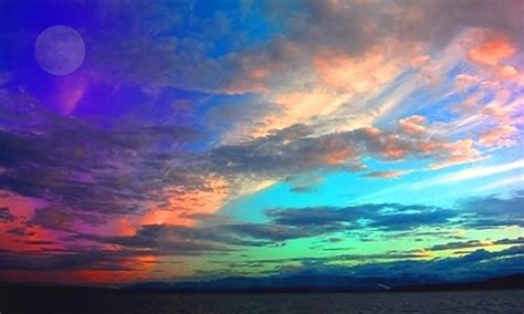 Rainbow Sunset, colorful, rainbow, clouds, Sky, nature, HD wallpaper ...