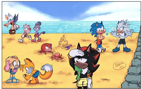 Beach Day by bluetita on DeviantArt | Sonic fan art, Hedgehog art ...