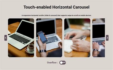 Touch-enabled Horizontal Carousel In Vanilla JavaScript | CSS Script