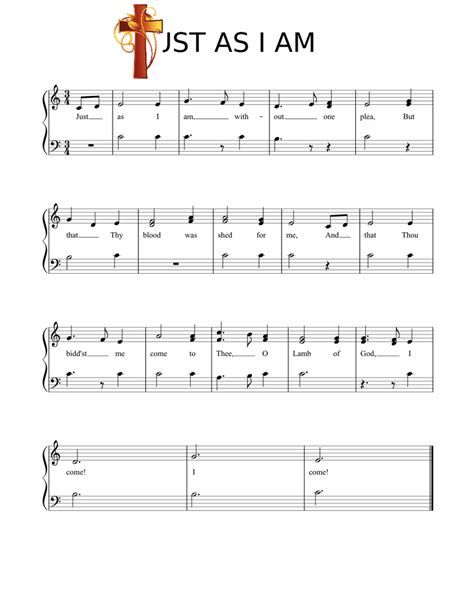 Just As I Am Sheet music for Piano | Download free in PDF or MIDI ...