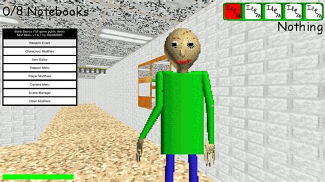 Baldi basics full game public demo mod menu [Baldi's Basics] [Mods]