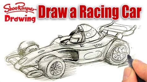 How to draw a Formula One Race Car - spoken tutorial - YouTube