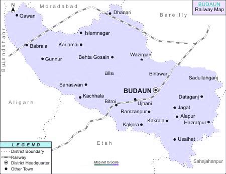 Rail-Map-india: Badaun-railway-map